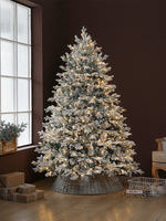 Arbre de Noël floqué de neige artificielle de haute qualité arbres de Noël artificiels uniques 6ft 7ft LED arbres de Noël avec des lumières