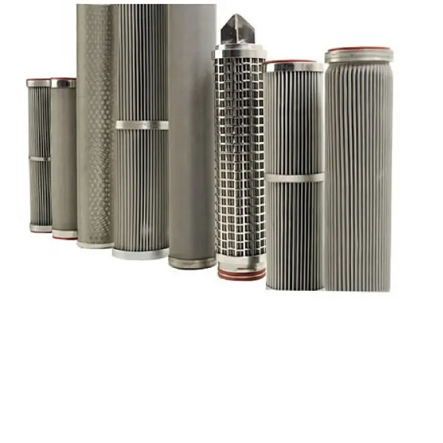 Ts filtro de aço inoxidável de alta qualidade, lavável e reutilizável, 5 micro 316l, filtro plissado, cartucho para filtro de água