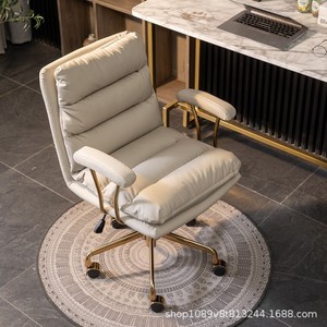 Executive <b>Chair</b> Genuine Leather 36cm Backrest Rotating Tilting Office <b>Chair</b> Comfortable Home <b>Study</b> Conference Room <b>Chair</b> - Product Image 2