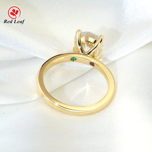 Redleaf de vvs phòng thí nghiệm phát triển kim cương engagement Ring 9k/10k/14k/18K rắn Trắng/Vàng cho phụ nữ và nam giới - Product Image 6