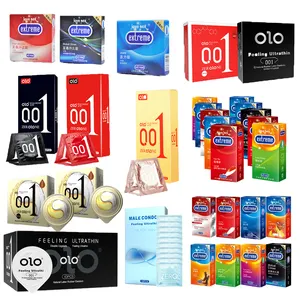 Venta al por mayor de condones de látex para hombres con logotipo personalizado OEM de alta calidad