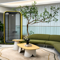 Cabine Acoustique Intelligente Moderne en Aluminium Insonorisée pour Bureau à Domicile, Idéale pour l'Étude en Extérieur, l'Intimité et les Appels Vidéo, Modulaire et Extensible