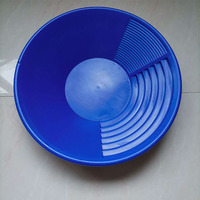 Bassin de prospection d'or de petite taille, outil de lavage d'or fait main en plastique, séparateur de sable et de minerai de tungstène, 38 cm, à manivelle haute performance
