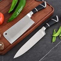 Vente flash : Ensemble de 9 couteaux de cuisine colorés en acier inoxydable faits à la main, ambidextres, avec revêtement par pulvérisation, pour usage domestique