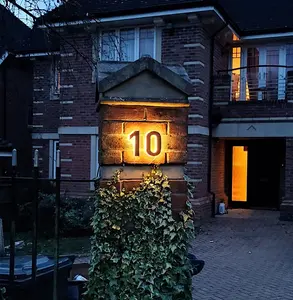 Numéro de maison étanche avec LED solaire, vente en gros
