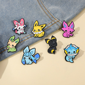 Badge en métal de dessin animé Pokémon Eevee, Broche en alliage Pokémon, Épingle d'accessoire pour sac à dos - Product Image 3