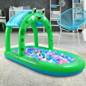 Inflatable Frog Fountain With Sunshade 172X106X106Cm Outdoor Water Play For Kids Garden Pool - Product Image 2