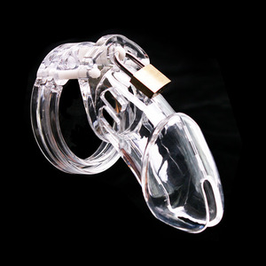 Mannen SM Plastic Resin Penis Bevestigingsbeugel Kuisheidslot Alternatief Speelgoed JJ Vogelkooi Ring Rolriem Model XY-108 China - Product Image 4
