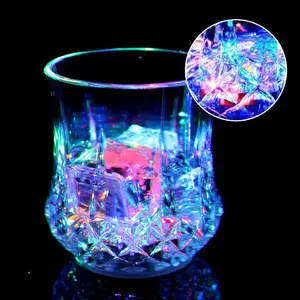 Water Beverage Wine Automatic Luminous Cup New LED Flashing Glass Pineapple Glass Red Wine Beer Whiskey Glass Party Decor Supply