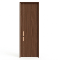 Puerta de Madera Sólida Kalaishi, Moderna, Minimalista, Invisible, con Acabado Resistente a los Arañazos, para el Hogar