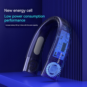 Outdoor sports summer three color portable neck hanging five speed adjustable mini Coog silent <b>fan</b> charging - Product Image 2
