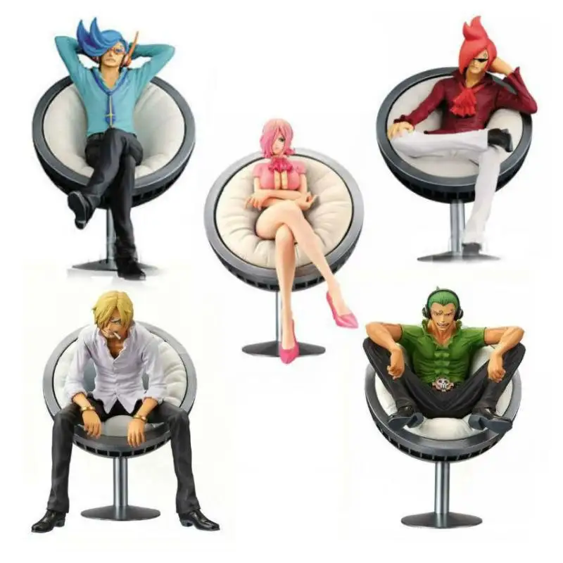 Figuras de One Piece de Yonji, Sanji, Ichljl, Niji, Reiju, Anime, Anime, figuras de Manga japonesa, Figma, PVC, 6 estilos de sentado, superventas