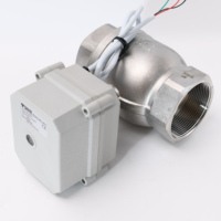 Vanne à boisseau sphérique motorisée électrique haute température DC12V DN50 50mm pour eau, fournisseurs chinois OEM