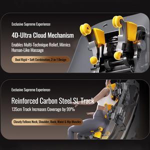 Fabrikneuer tragbarer 4D Luxus-Massagesessel mit 24 Modi, Schwerelosigkeit, Ganzkörper-Shiatsu, elektrischer SL-Tracking-Funktion und Thai-Stretch - Product Image 2