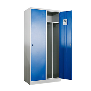 Armario de Acero Plegable de 2 Puertas, Estilo Europeo Moderno, con Acabado Resistente, para Uso en Escuelas, Gimnasios y Talleres, Color Azul - Product Image 1