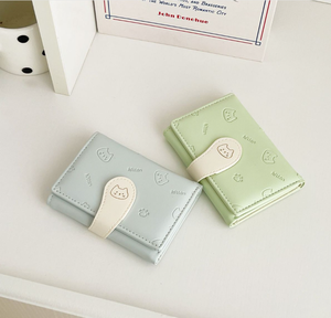 Porte-monnaie multifonctionnel 2025 Mini Portefeuille court simple pliable en cuir PU avec imprimé poisson mignon - Product Image 5