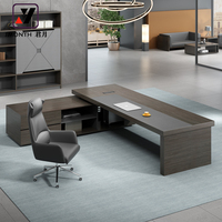 Bureau de direction moderne en forme de L de haute qualité avec panneaux en bois et garantie de 5 ans pour usage professionnel