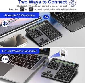 CE ROHS Portable 34keys ABS 2.4G Wireless Teclado Numeric bluetooth Numeric Keypad Numpad Keyboard - Product Image 3