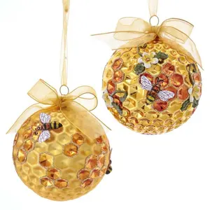 Custom Honeybee Glas Ballen Handgemaakte Glazen Bal Ornament