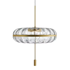 Zeal Lighting Modern Glass <b>Pumpkin</b> Pendant <b>Light</b> Iron Design Switch Remote Control Restaurant Rooms - Product Image 4