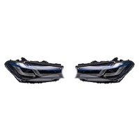 Feux de jour à LED bleus Thunder pour BMW Série 5 G30 18-20, éclairage d'ambiance LED pour phares avant, modification de l'ensemble de phares