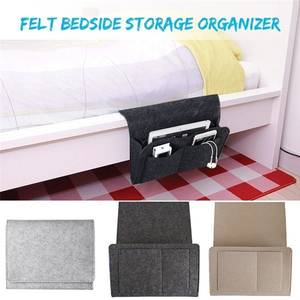 Bolsa de almacenamiento de fieltro para cabecera de cama, organizador colgante para sofá, control remoto de TV, bolsillos para cama y escritorio - Product Image 6