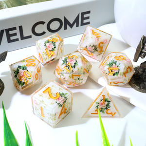 Bộ xúc xắc đa diện Eternal Spring, bộ xúc xắc nhựa hoa hồng nở rộ DND dành cho trò chơi nhập vai & trò chơi trên bàn-L13 - Product Image 2