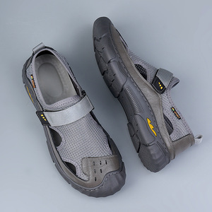 Sandalias Barenga para Hombre, Transpirables, de Malla, Punta Cerrada, Suela Plana de Goma, Diseño Hueco, Estilo Deportivo, Casuales de Verano para Playa - Product Image 2