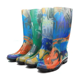 women high heel cheap plastic jelly pvc rain boots rainboots for lady