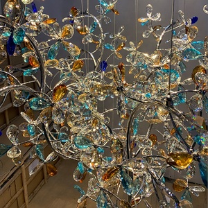 Custom-made cristal de luxe <span class=keywords><strong>fleur</strong></span> lustre lumière colorée lampe <span class=keywords><strong>design</strong></span> <span class=keywords><strong>design</strong></span> pour la maison salon - Product Image 5