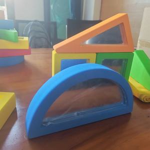 EVA <b>Framed</b> Moulded Shatterproof Sensory Mirror Soft EVA+Plastic Foam Cutting Stacking Toys for Kids Sensory <b>Play</b> - Product Image 5