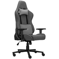 Chaise de jeu pivotante 2D neuve gris foncé, la plus vendue, entièrement personnalisable, avec revêtement en tissu durable, pour bureau à domicile, directement de l'usine