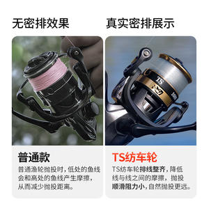 Carrete de Pesca Giratorio Chi-Ren Ts 3000, Carrete Metálico de Largo Alcance, Resistente al Agua y a la Corrosión - Product Image 4