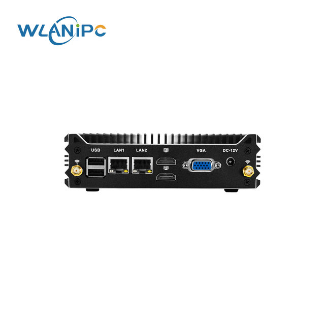 Wanlan Mini PC Barebone Dual core N2840 sodimm DDR3 mSATA SSD mPCIE, 2 LAN 2 RS232 hd Ubuntu industrial fanless minipcs