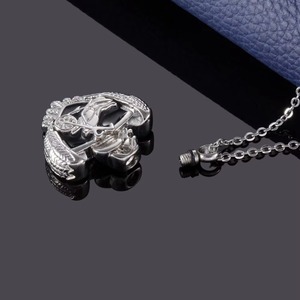 Collier pendentif moto en acier inoxydable, souvenir commémoratif pour cendres, bijoux pour homme et garçon - Product Image 2