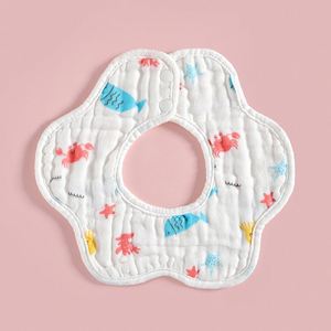 Wholesale Infant 6 Layers <b>Muslin</b> Bibs <b>Baby</b> Drool Bibs <b>Baby</b> Saliva Towel for Boy Girl - Product Image 4