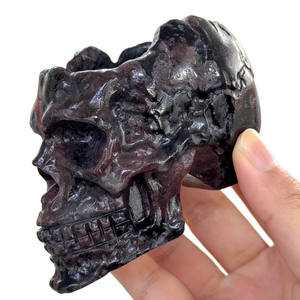 Venta Caliente de Figuras de Feng Shui Naturales, Producto Espiritual, Cristales Curativos, Artesanías, Calaveras de Granate, <span class=keywords><strong>Copa</strong></span> para Decoración del Hogar - Product Image 2