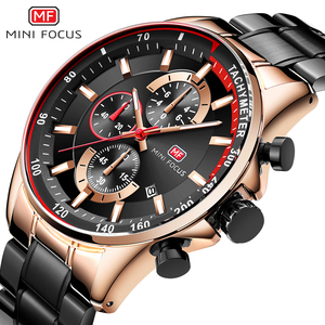 Montres pour hommes en gros, chronographe, montre à quartz pour hommes, multifonction, luxe, acier inoxydable, sport, montre bleue pour hommes - Product Image 6