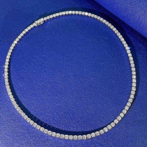 Collar de cadena cubana con diamantes de moissanita fabricados en India para fiestas y moda urbana, disponible en grandes cantidades. - Product Image 2