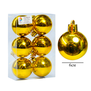 ลูกบอลพลาสติกประดับต้นคริสต์มาส6cm - Product Image 1