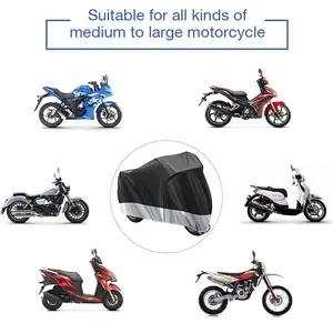 Housse de moto Oxford 210D personnalisée <span class=keywords><strong>pour</strong></span> l'extérieur, imperméable et protection UV <span class=keywords><strong>pour</strong></span> vélo électrique et moto - Product Image 4
