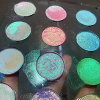 Palette de fards à paupières 12 couleurs en poudre de marbre mélangé, pigment optique personnalisé, finition scintillante, kit de maquillage avec boîte rose