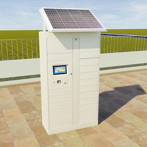 Headleader năng lượng mặt trời bưu kiện Locker pin Powered ngoài trời điện tử Locker mà không cần cung cấp điện năng lượng mặt trời bảng điều khiển sạc thông minh Locker - Product Image 3