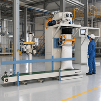 Machine de pesage et d'emballage 50 kg avec fonction de comptage, contrôle en boucle fermée par ordinateur, corps en SUS304