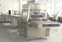 Machine de recouvrement entièrement automatique pour fruits secs, dattes, chocolats et noix, ligne d'enrobage au chocolat avec tunnel de refroidissement
