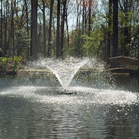 Fontaine musicale flottante d'extérieur Water Faery en acier inoxydable 304, installation facile, aucun fondation requise pour lac ou étang