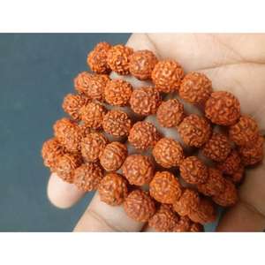 Bracelets en bois Rudraksha unisexes en gros, différentes tailles au choix, environ 7 pouces, faits à la main - Product Image 1
