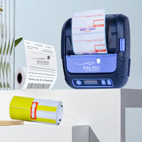 Printer Mini 58Mm, Printer Thermal Portabel dengan USB + LAN Thermal Printer
