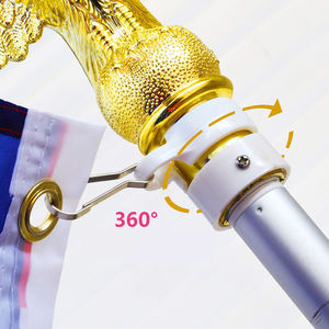 2. 2.6 . Mástil <span class=keywords><strong>de</strong></span> Bandera Estadounidense <span class=keywords><strong>de</strong></span> Acero Inoxidable <span class=keywords><strong>de</strong></span> <span class=keywords><strong>3</strong></span> m con Base <span class=keywords><strong>de</strong></span> <span class=keywords><strong>Madera</strong></span> y Águila Dorada - Product Image 3