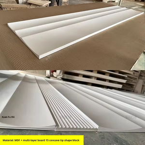Custom Modern Geometric Irregular Art Curve Luxury Wave MDF Moisture-proof Easy Decorative Wall Covering 3D Hotel Apartment Mall - Product Image 3